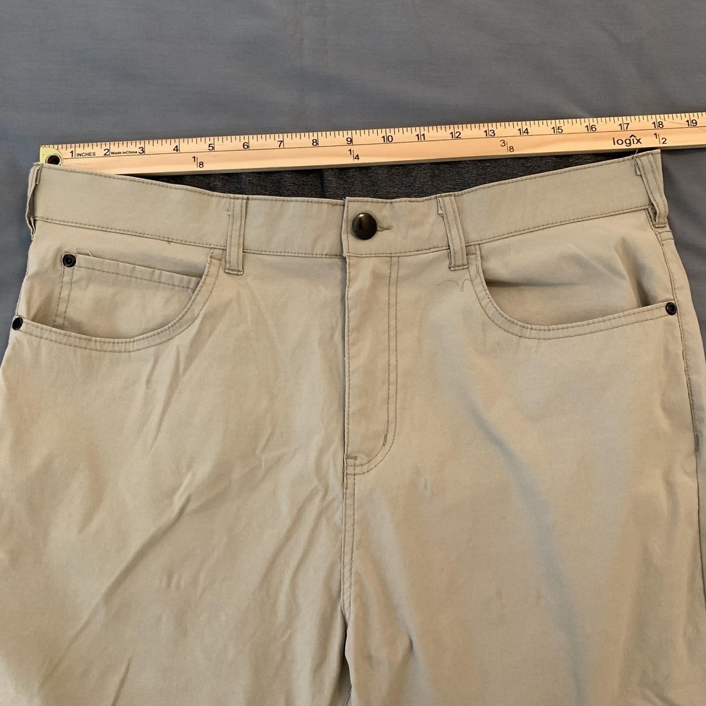 Members Mark Denali Pants Mens 34x30 Beige Nylon Straight Stretch Hiking Khakis - Picture 3 of 9